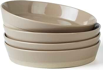 famiware Saturn 4 Pieces Pasta Bowls Set, 8.75 inch Salad Bowls, Stackable, Large Capacity, Perfe... | Amazon (US)