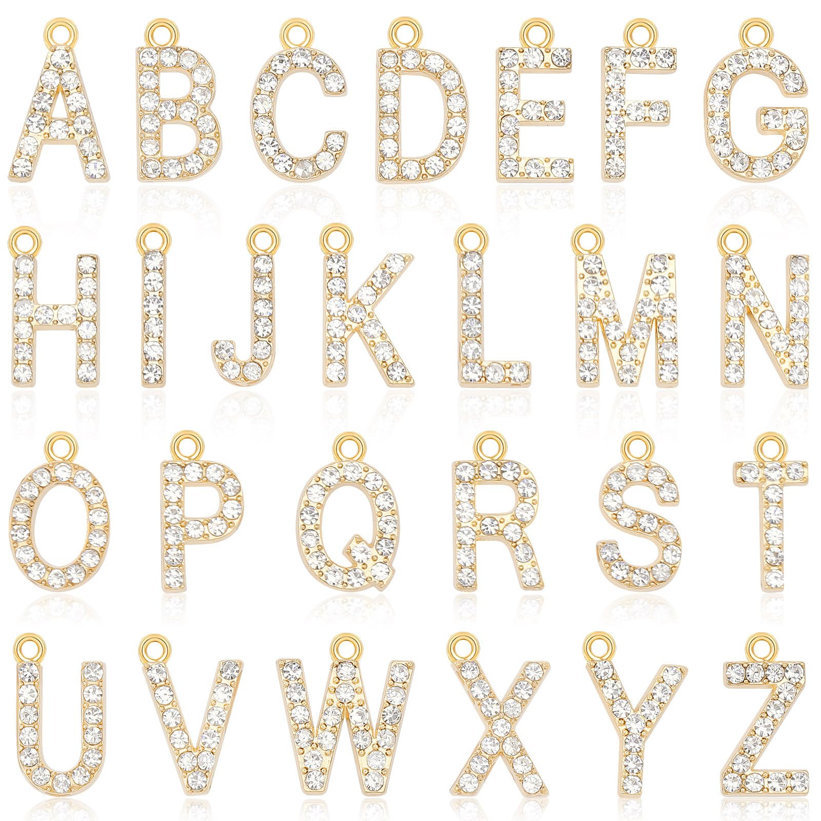 SANNIX 26Pcs Letter Charms, Initial Letter Charm for Jewelry Making, Gold A-Z Alphabet Letter Cha... | Amazon (US)