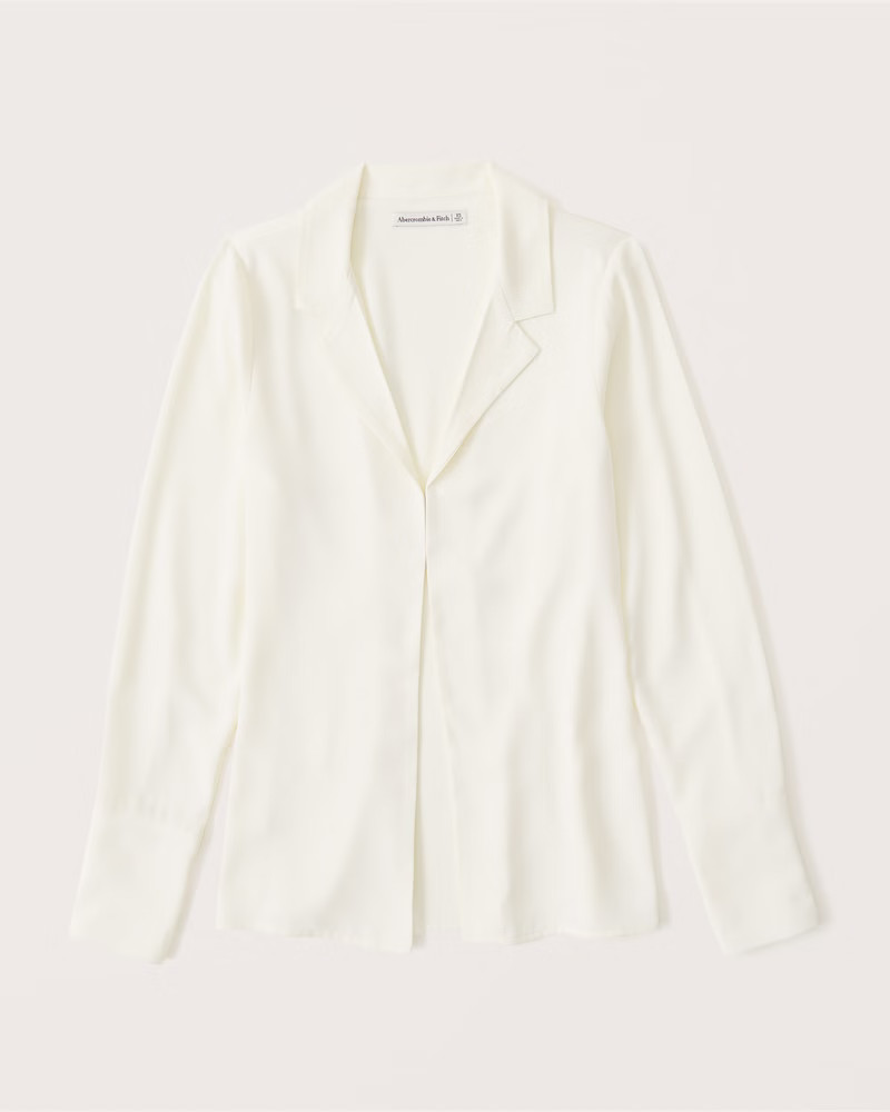 Long-Sleeve Closure Set Top | Abercrombie & Fitch (US)