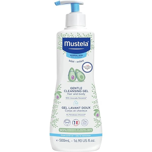 Mustela Baby Cleansing Water - No-Rinse Micellar Water - with Natural Avocado & Aloe Vera - for Baby's Face, Body & Diaper - 1 or 2-Pack - Various Sizes | Amazon (US)