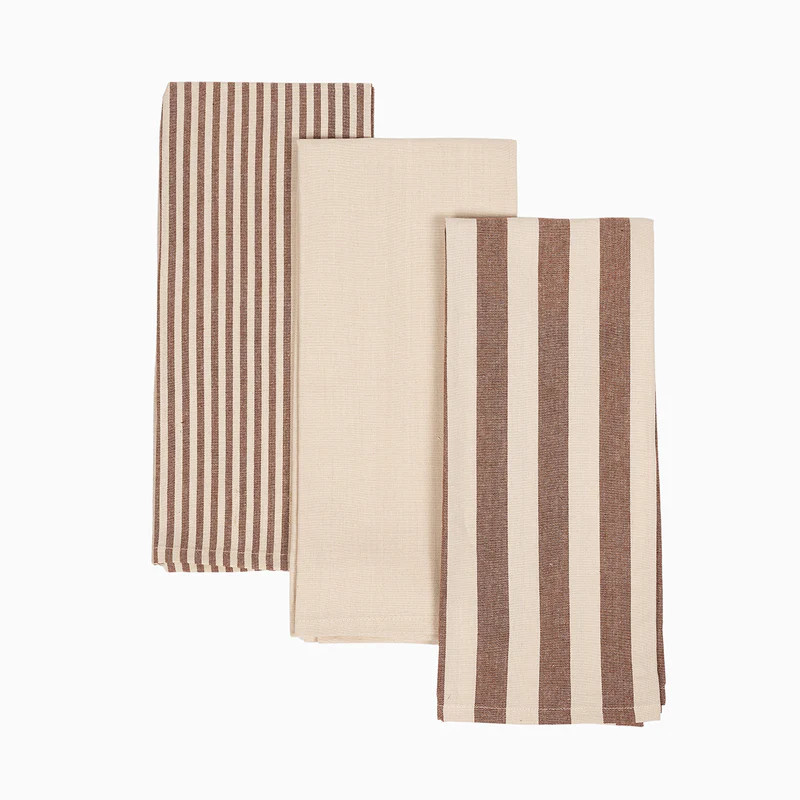 Brown Striped Dish Towels (Set of 3) | Uncommon James