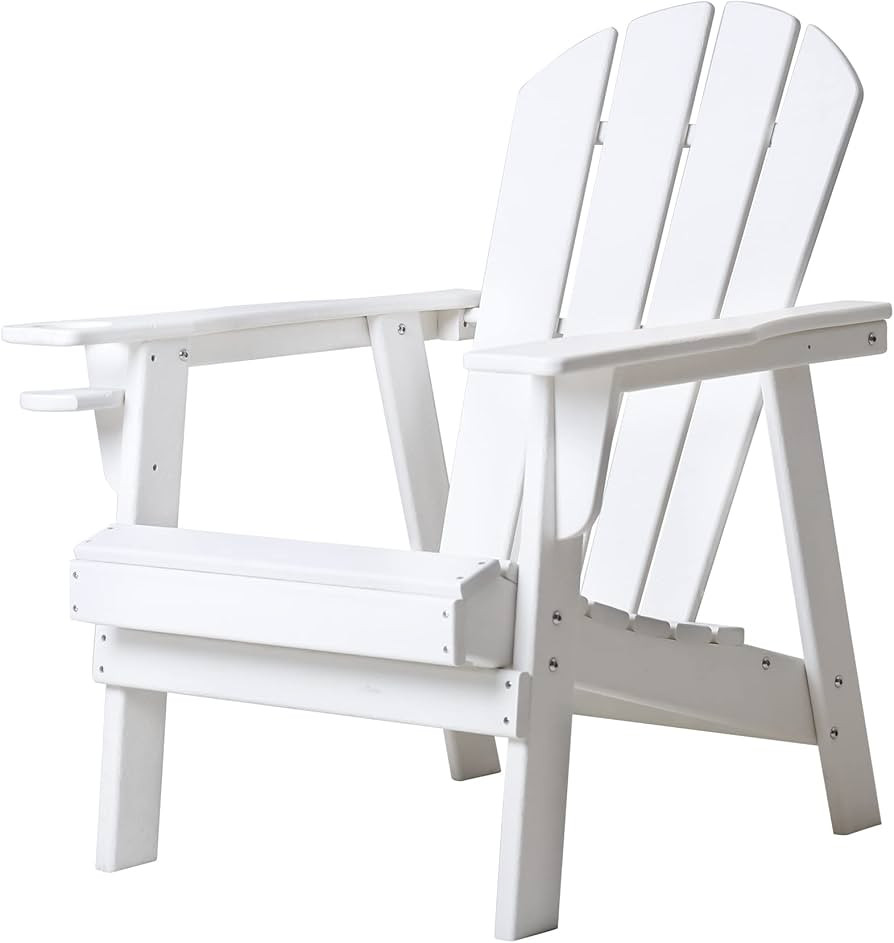 Restcozi Adirondack Chairs, HDPE All-Weather Adirondack Chair, Fire Pit Chairs (Classic, White) | Amazon (US)