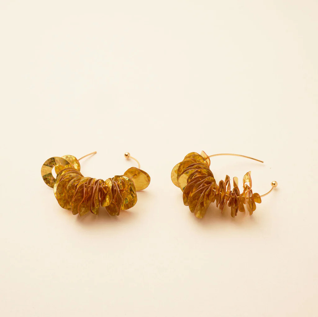 Lolita Mini Hoops Glitter Gold | Mignonne Gavigan