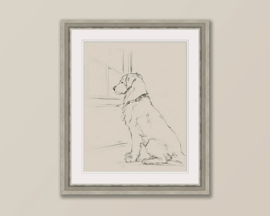 Golden Retriever Fine Art Print. Golden Retriever Drawing. Dog - Etsy | Etsy (US)