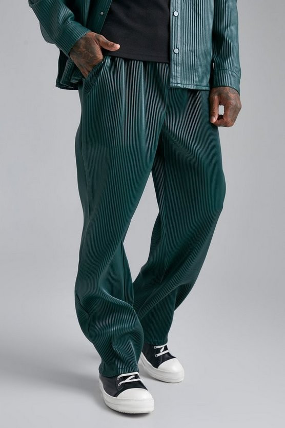 PU-Hose mit geradem Bein | boohooMAN (DE, IE & UK)