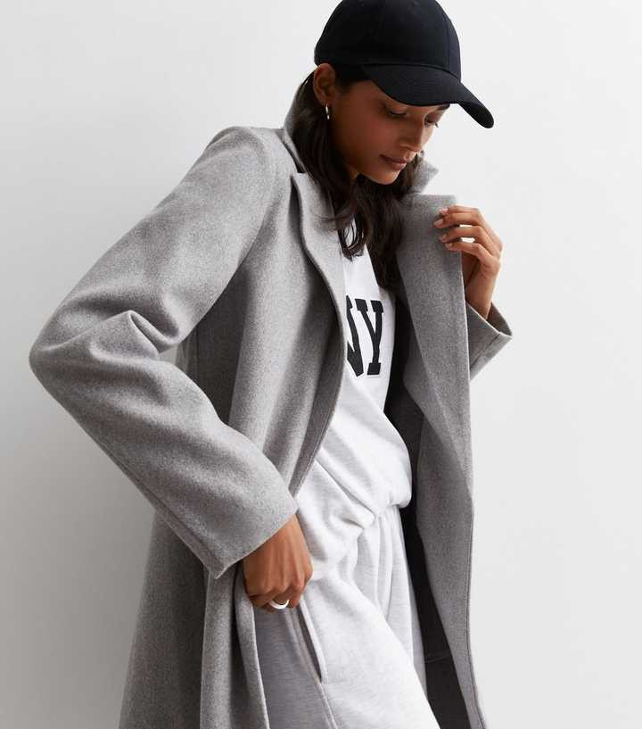 Grey Unlined Formal Coat
						
						Add to Saved Items
						Remove from Saved Items | New Look (UK)