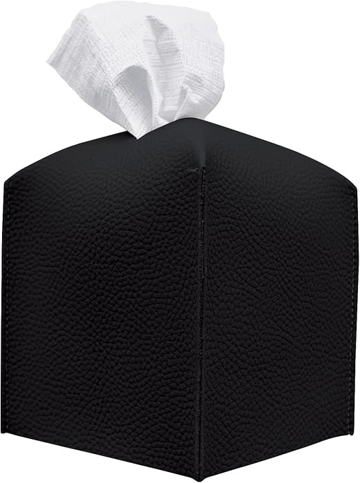carrotez Tissue Box Cover, [Refined] Modern PU Leather Square Tissue Box Holder - Decorative Hold... | Amazon (US)