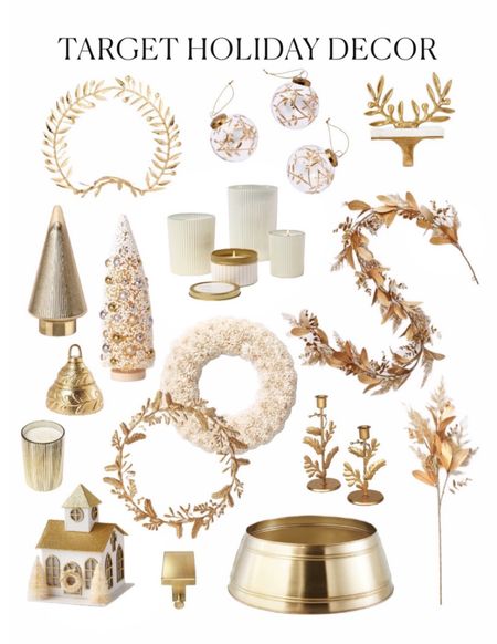 White and gold Christmas decor from Target 🌟 Target threshold studio McGee holiday decor 

#LTKHoliday #LTKsalealert #LTKhome