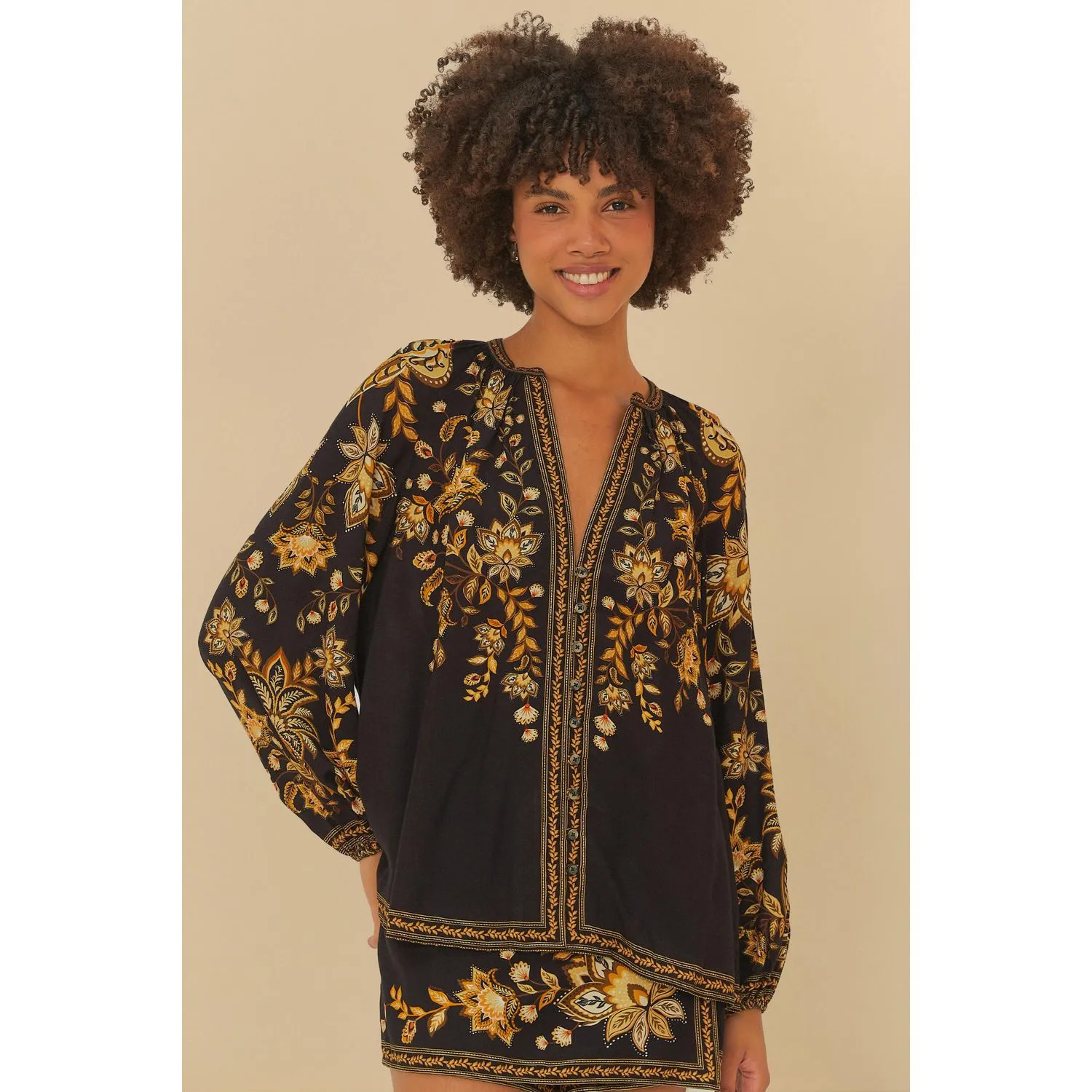 Bata Estampada Flora Abacaxi | Farm Rio (BR)