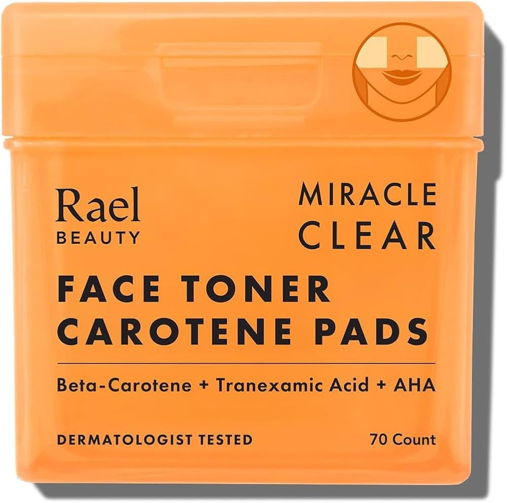 Rael Toner Pads, Cotton Pad for Face – Dual Textured, Exfoliating and Soothing with Carotene, N... | Amazon (US)