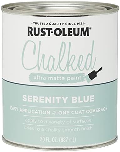 1 qt Rust-Oleum Brands 285139 Serenity Blue Chalked Ultra Matte Paint | Amazon (US)