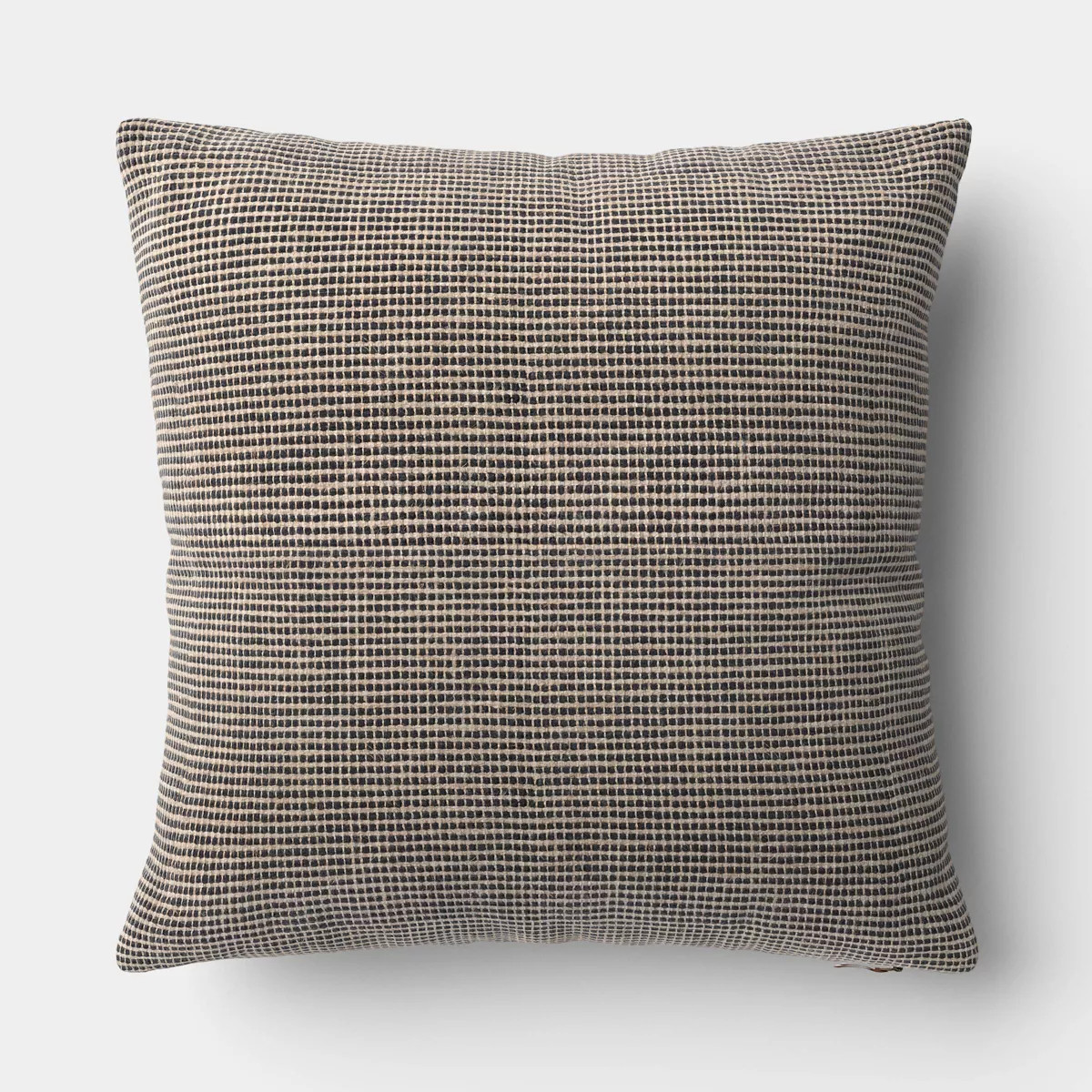 Square Chunky Linen Pillow with Exposed Zipper Charcoal - Threshold\u2122 | Target
