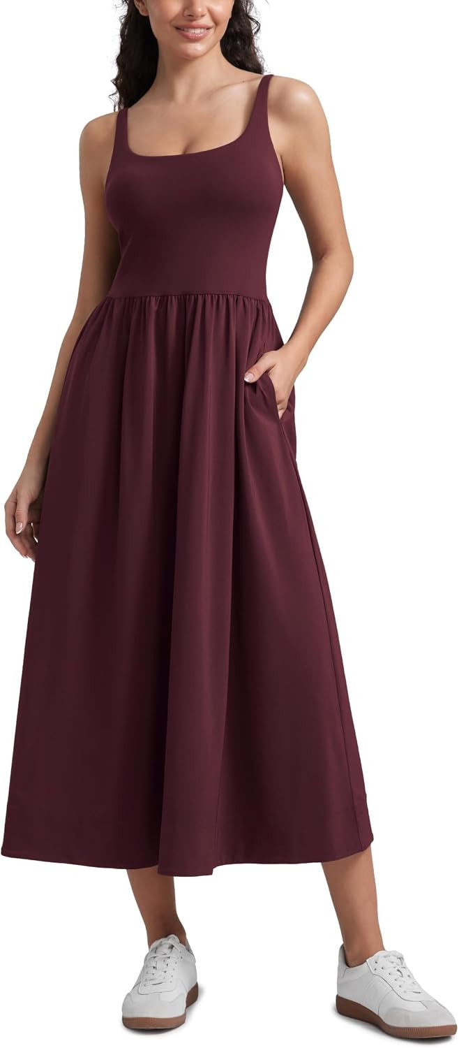 CRZ YOGA Square Neck Maxi Casual Dress | Amazon (US)