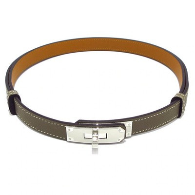 Auth HERMES Kelly 18 - Etoupe Veau Epsom K Belt | eBay UK