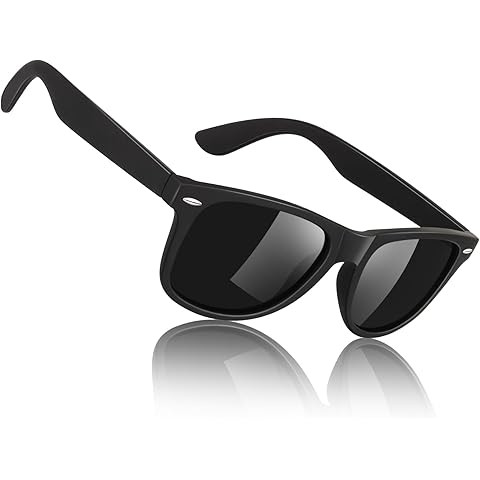Amazon.com: FEIDUSUN Sunglasses Men Polarized Sunglasses for Mens and Womens,Black Retro Sun Glas... | Amazon (US)