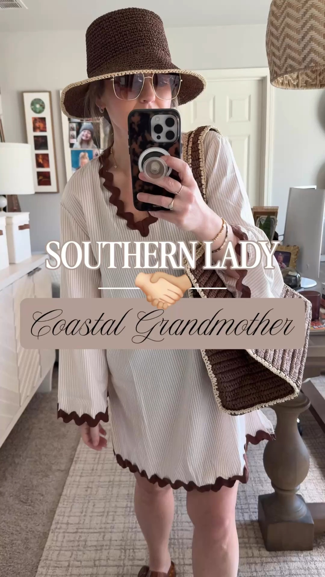 Southern Lady 🫱🏻‍🫲🏼 Coastal Grandmother

Ticking stripes, ric-rac trim, neutral accessories, and a cover-up that feels equally appropriate for the beach or a porch in Charleston. Bonus… everything is on budget 👌🏼.

👈🏻 Fits TTS; I’m 5’3” and wearing my regular size small and it’s plenty loose to fit comfortably as a cover-up!

Thank you to my friend Sarah @lifeonvirginiastreet who kills the coastal game and posted the sweet blue version of this cover-up; it was an immediate need!

#coastalgrandmother
#southernstyle
#southernfashion
#vacationstyle
#resortstyle

Amazon finds amazon fashion vacation outfit beach outfit pool outfit bucket hat 

#LTKSeasonal #LTKSwim #LTKTravel