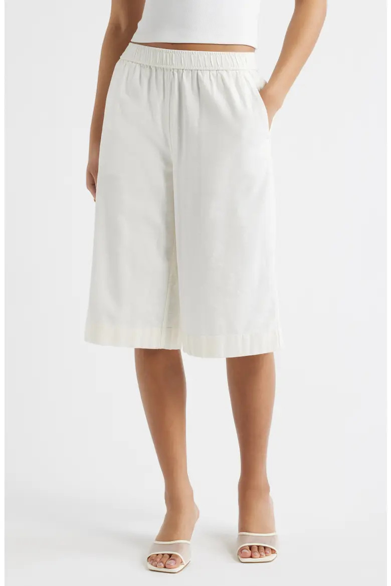 Linen Blend Culottes (Women) | Nordstrom | Nordstrom