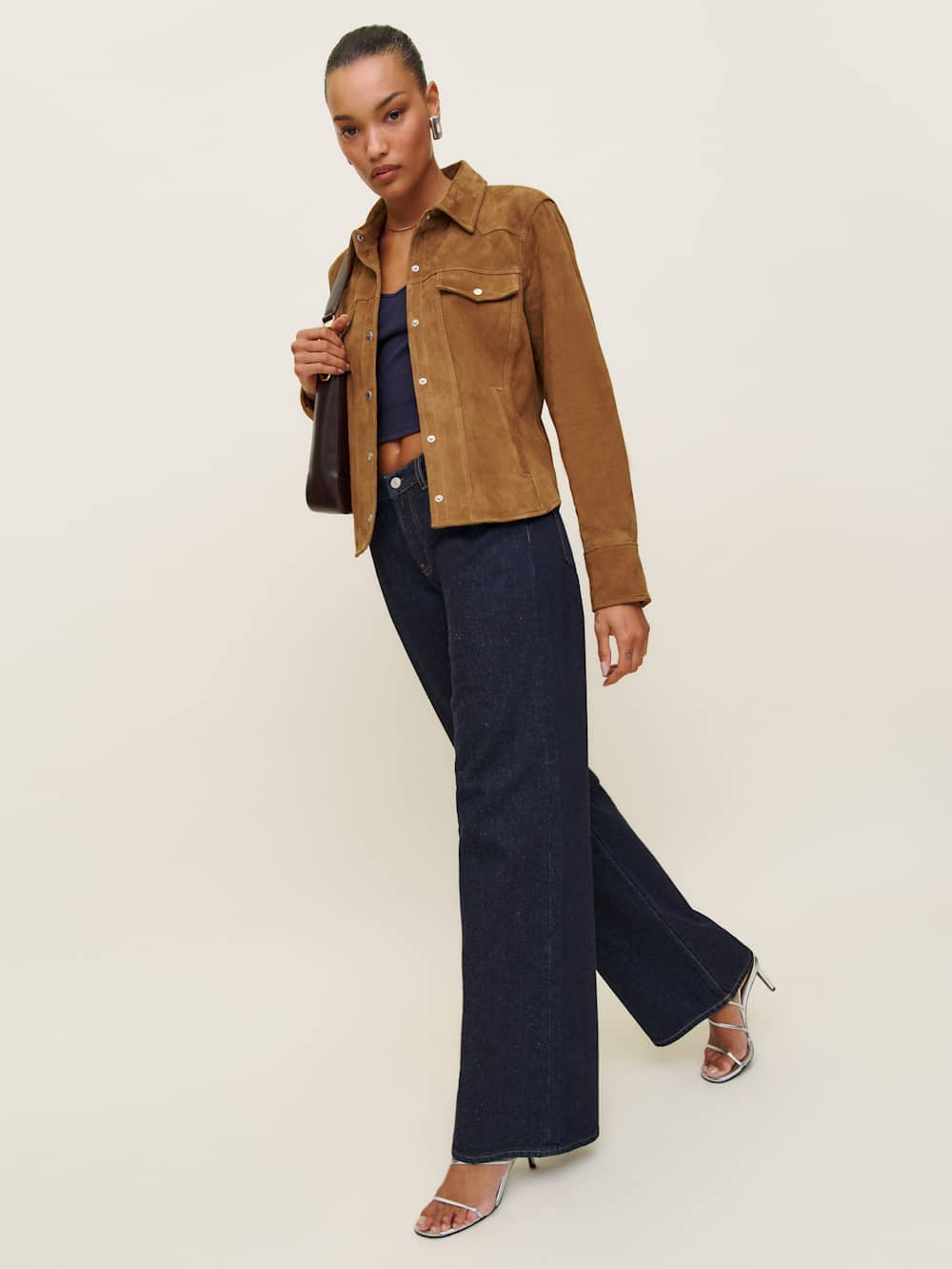 Veda Skylar Suede Shirt Jacket | Reformation (Global)