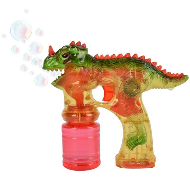 Play Day Dino Bubble Blaster with Lights and Sounds, Includes Bubble Solution - Walmart.com | Walmart (US)