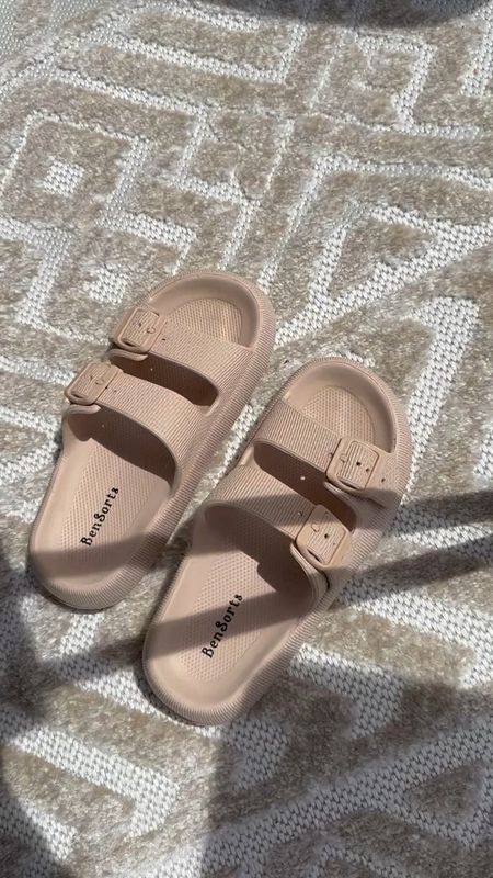 Women’s slide style adjustable strap sandals - so comfy & under $25 from Amazon! Color: light brown 

#LTKSeasonal #LTKstyletip #LTKfindsunder50