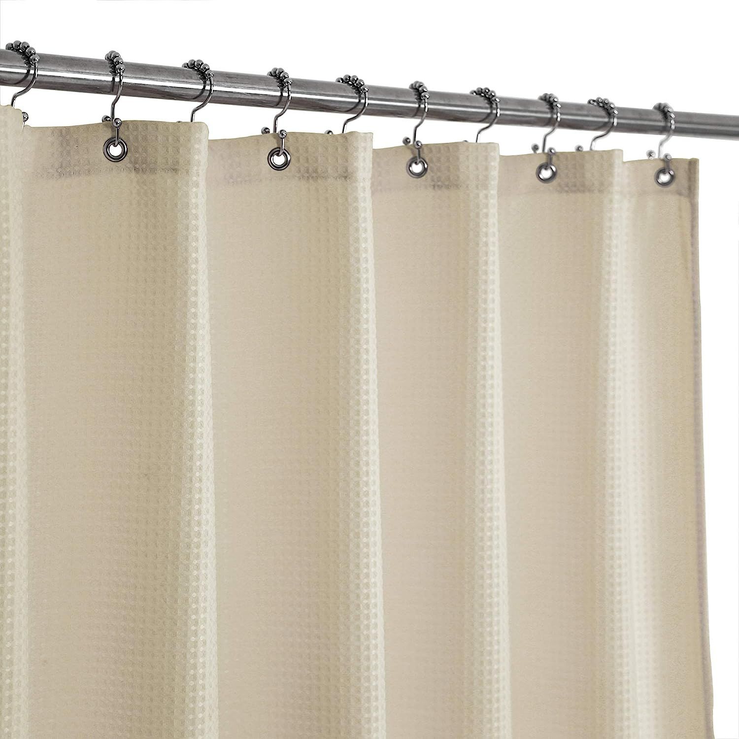 Barossa Design X-Long Fabric Waffle Weave Shower Curtain 96 inch Height, Hotel Luxury Spa, 230gsm... | Amazon (US)