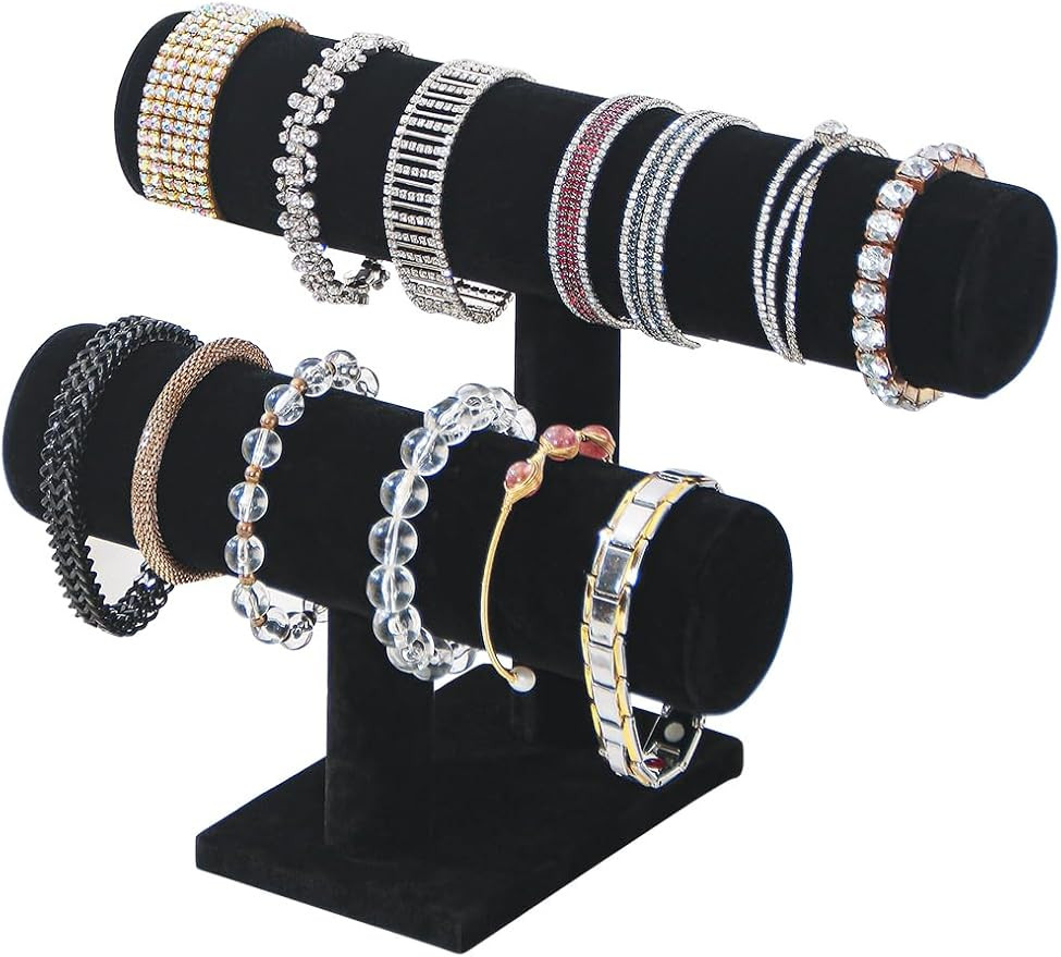Coward 2 Tier Bracelet Holder Jewelry Display Stand, Necklace Bangle Bracelet Watch Organizer Sto... | Amazon (US)