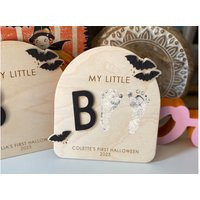 Personalized Halloween Footprint Art Baby's First Keepsake | Etsy (US)
