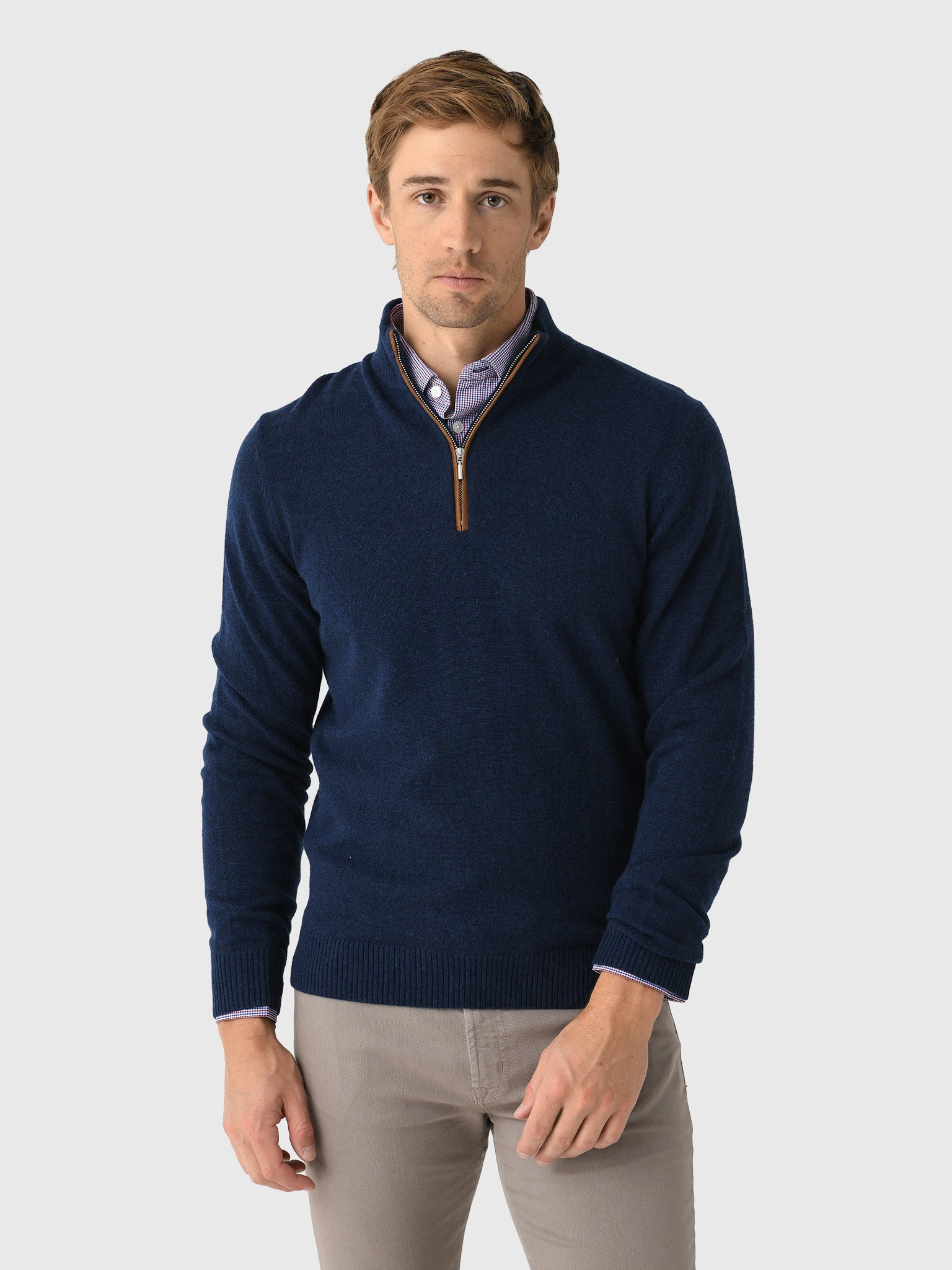 NICOLÓ
                      
                     Men's Cashmere Quarter-Zip Pullover | Saint Bernard