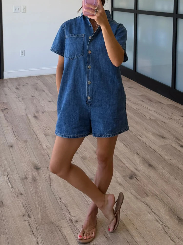 Beaumont Denim Romper | Shop Talulah