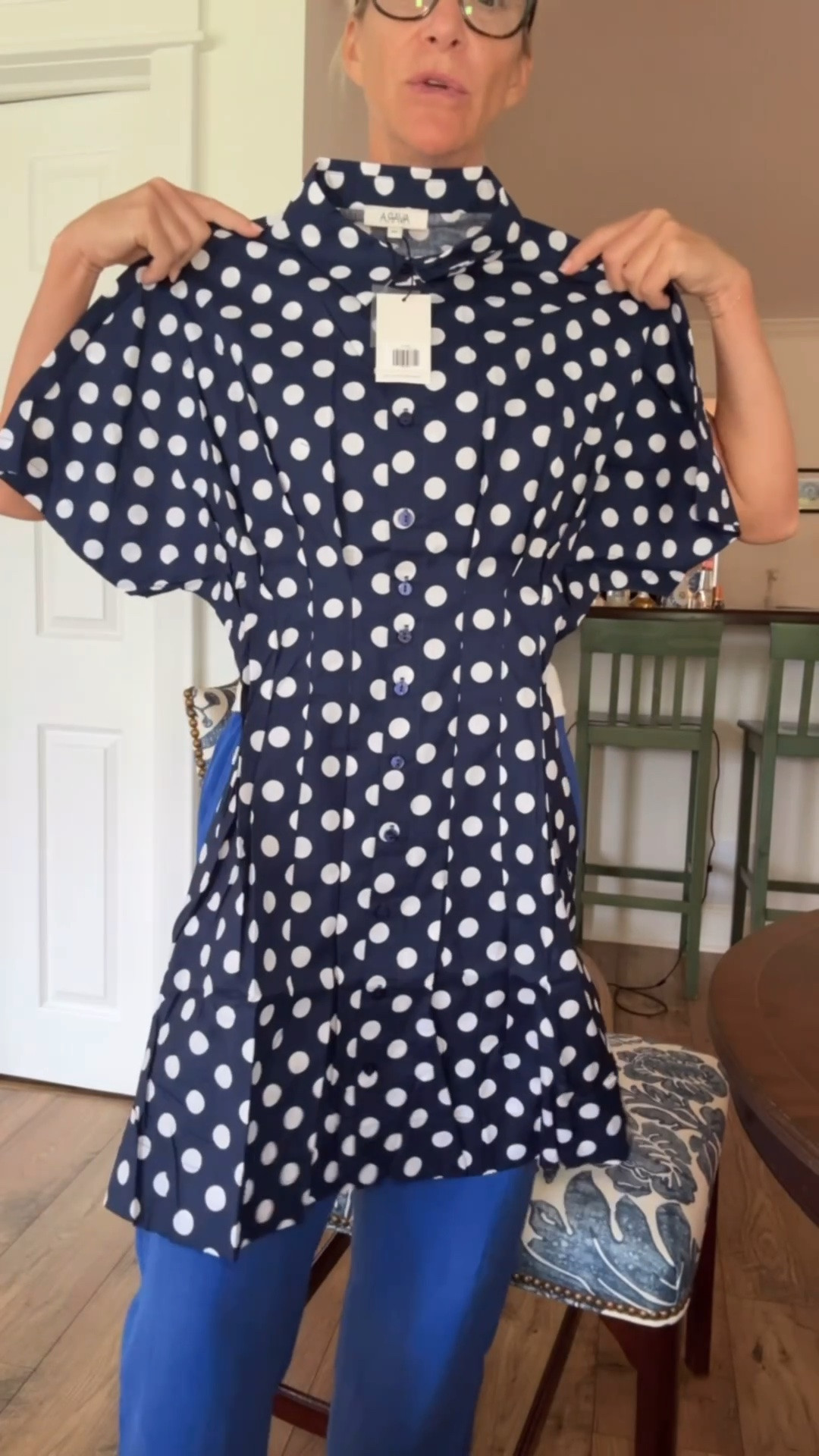 How cute is this polka dot mini dress??  I love the way it comes in at the waist and it’s a button down!!

#LTKootd #LTKOver40 #LTKTravel