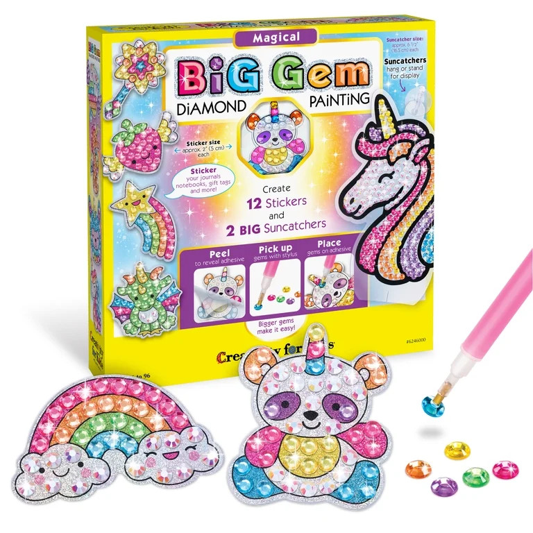 Creativity for Kids Big Gem Diamond Painting Kit: Magical Unicorn Arts & Crafts for Girls 6-8+ | Walmart (US)