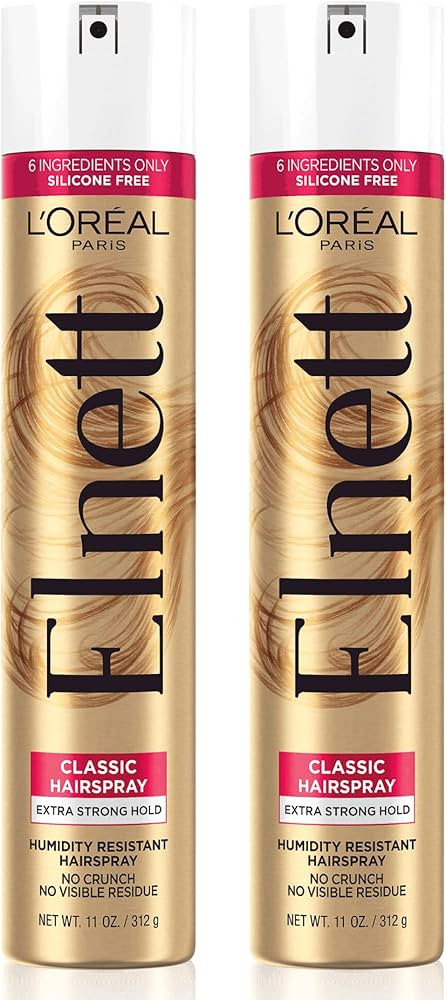 L'Oreal Paris Elnett Classic Hairspray, Suitable for Color Treated Hair, up to 72HR Extra Strong ... | Amazon (US)