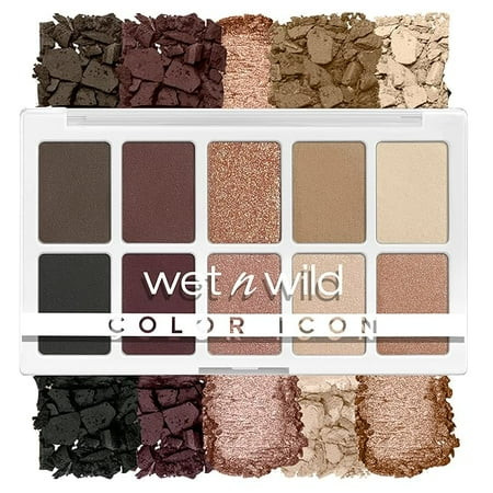 Wet N Wild Color Icon 10-Pan Eyeshadow Makeup Palette Brown Nude Awakening Long Lasting Shimmer Metallic Glittery Matte Rich Smooth Pigment Cruelty Free | Walmart (US)
