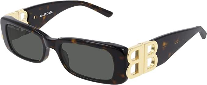 Balenciaga BB0096S Havana/Green 51/18/130 women Sunglasses | Amazon (UK)