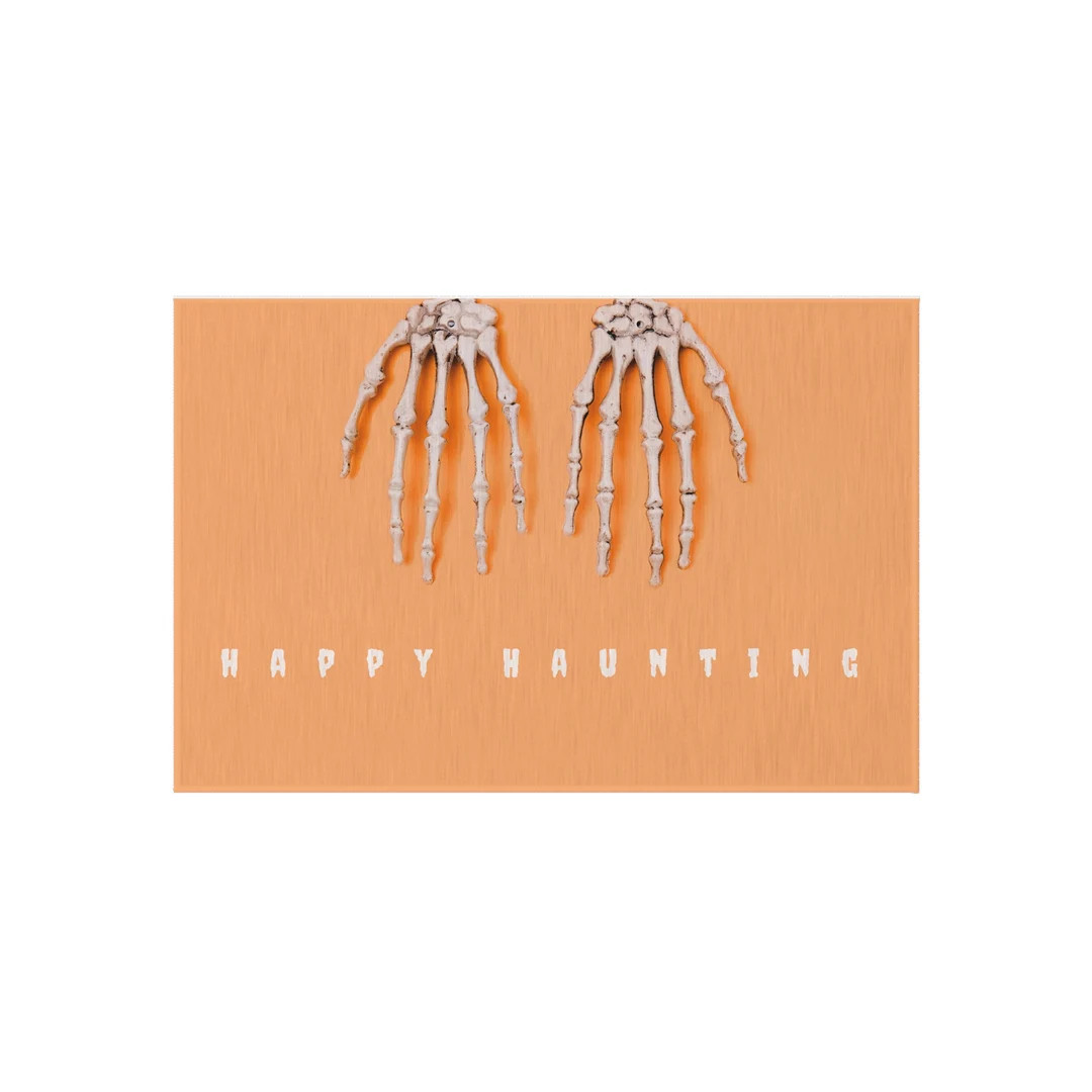 Happy Haunting Outdoor Halloween Floormat - Etsy | Etsy (US)