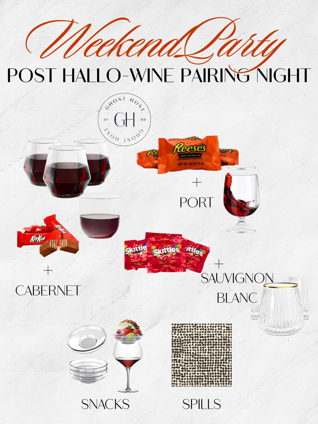 We know it's Monday, get ready for the weekend now with this quick weekend get-together-idea 

Host a post-trick-or-treat get together with a Hallo-wine + candy pairing party. I love these disposable or reusable glasses for quick clean up.  

 #LTKHalloween #LTKHoliday #LTKParties