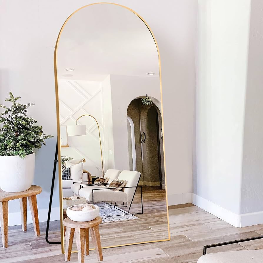 NeuType Arched Full Length Mirror, 71"x32" Large Full Body Mirror with Wood Frame, Shatter Protec... | Amazon (US)