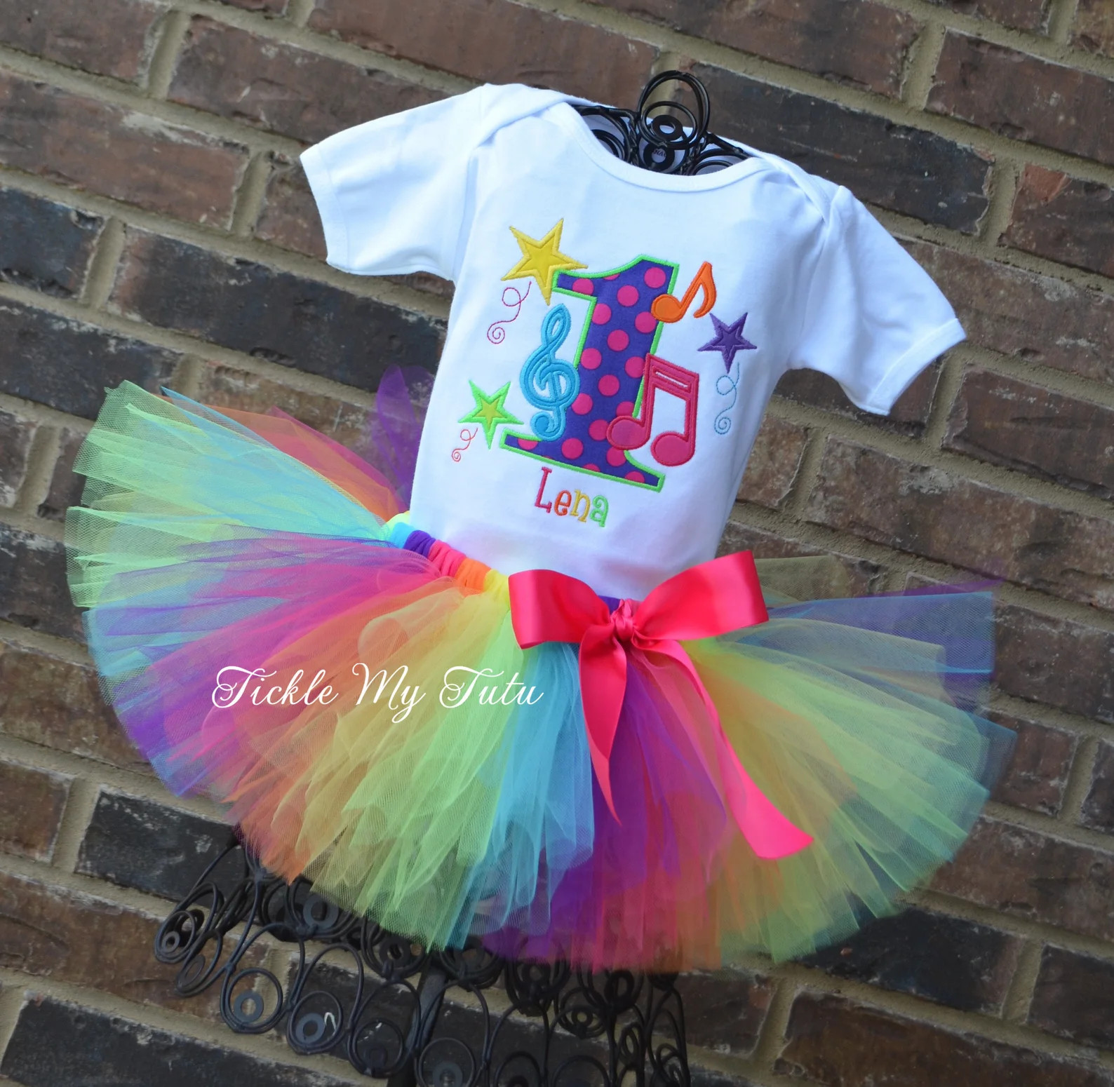 Music Themed Birthday Tutu Outfit-Music Party Outfit-Music Notes Birthday Party Outfit-Rockstar B... | Etsy (US)