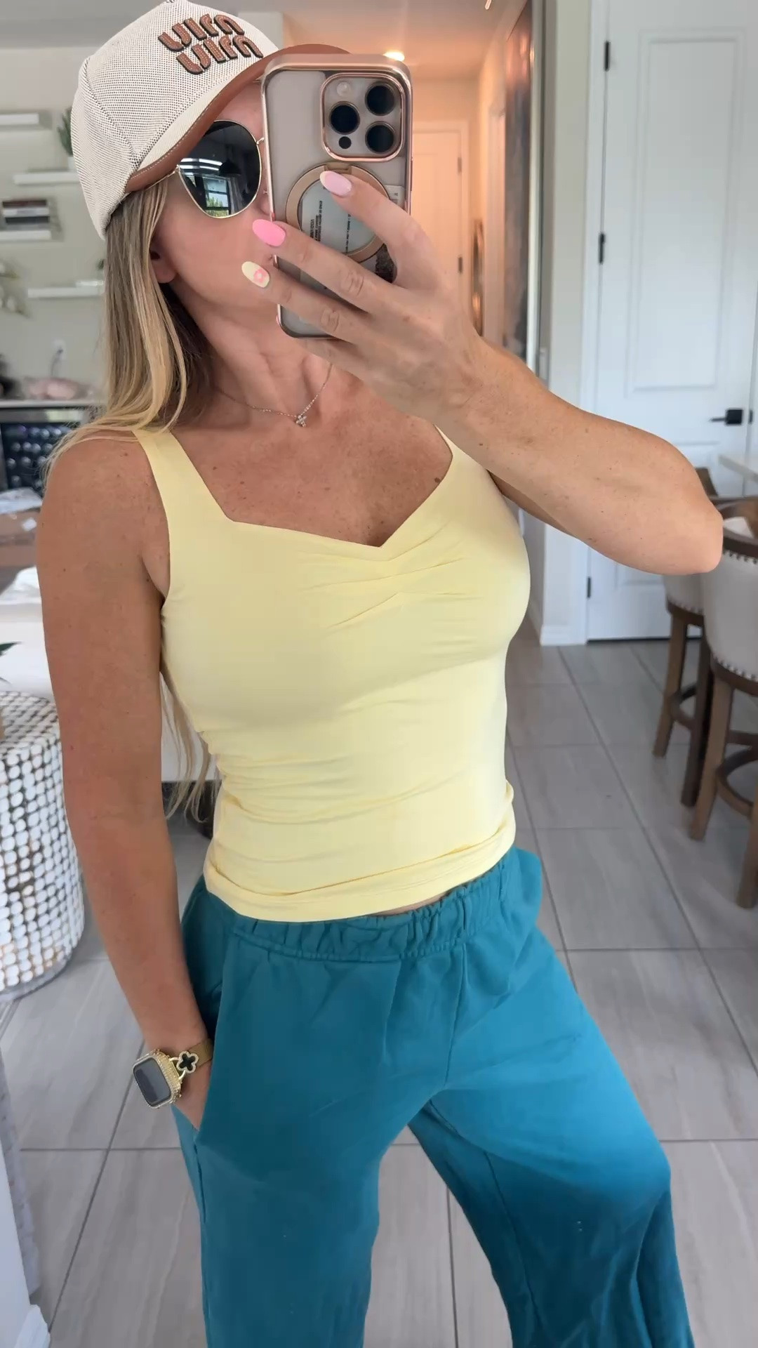 One of those easy outfits I can throw on and still feel put together. 💛 The ViCi pants are so comfortable, and this yellow Amazon top makes the whole look feel bright and summery. Perfect for these late-summer days and easy to transition into fall.

late summer outfit, summer to fall outfit, transitional outfit, casual summer style, comfortable pants outfit, yellow top outfit, everyday fashion, Amazon fashion, easy outfit ideas

#LTKU #LTKActive #LTKootd