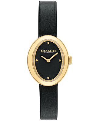 Women's Sammy Black Leather Watch 22.5mm | Macy's