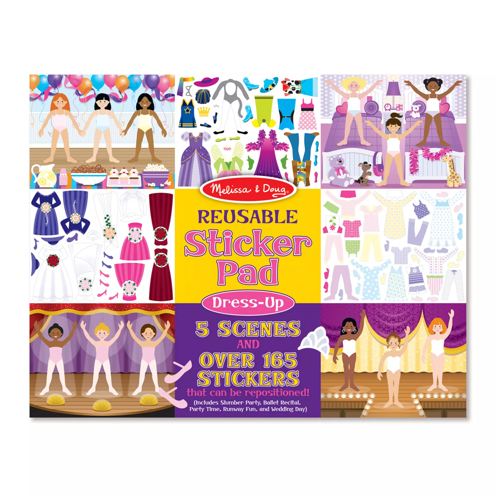 Melissa & Doug Reusable Sticker Pad: Dress-Up - 165+ Reusable Stickers | Kohl's