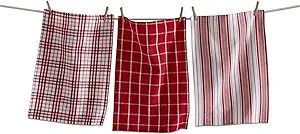 TAG Merry Plaid Dishtowel Set of 3 Multicolored | Amazon (US)