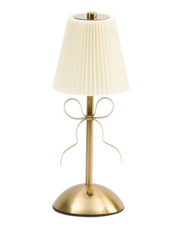11.75in Metal Rechargeable Bow Touch Lamp | Marshalls