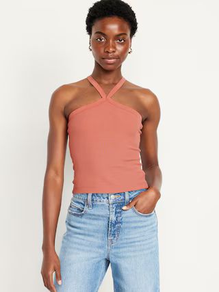 Fitted Halter Top for Women | Old Navy (US)