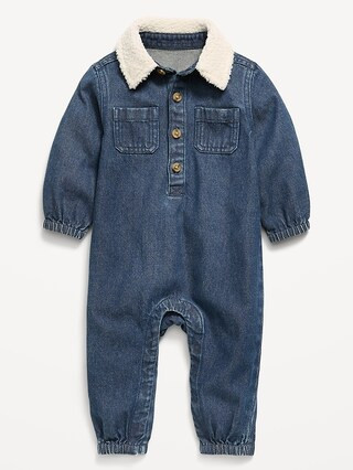 Long-Sleeve Denim Jumpsuit for Baby | Old Navy (US)
