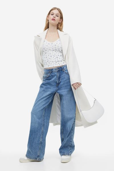 Lace-trimmed Ribbed Tank Top | H&M (US + CA)