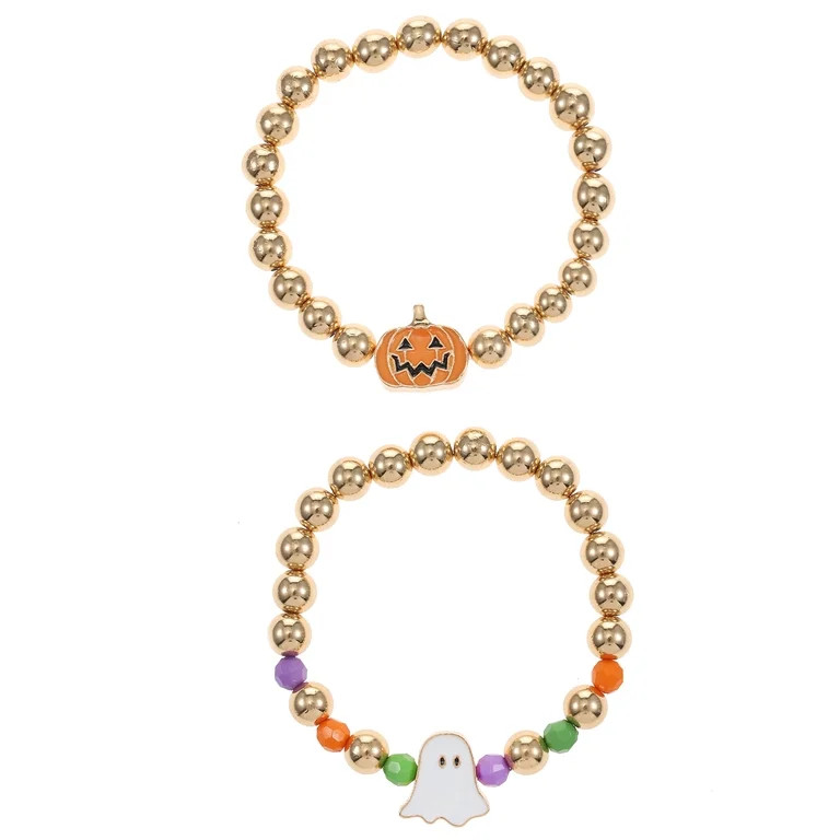 Way to Celebrate Charm Halloween Stretch Bracelet Set, 2 Pieces | Walmart (US)