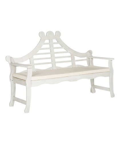 White Aimee Bench | Zulily