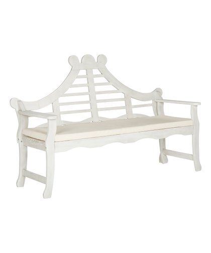 White Aimee Bench | Zulily