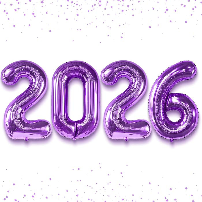 Graduation Decorations 2026 | Giant Purple 2026 Number Balloons - 42 Inch | Graduation Balloons |... | Amazon (US)